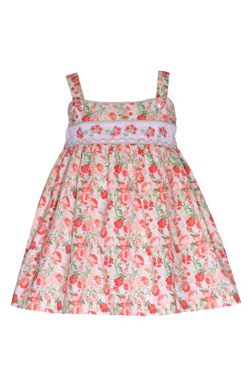 Iris & Ivy Floral Smocked Dress Coral at Nordstrom,