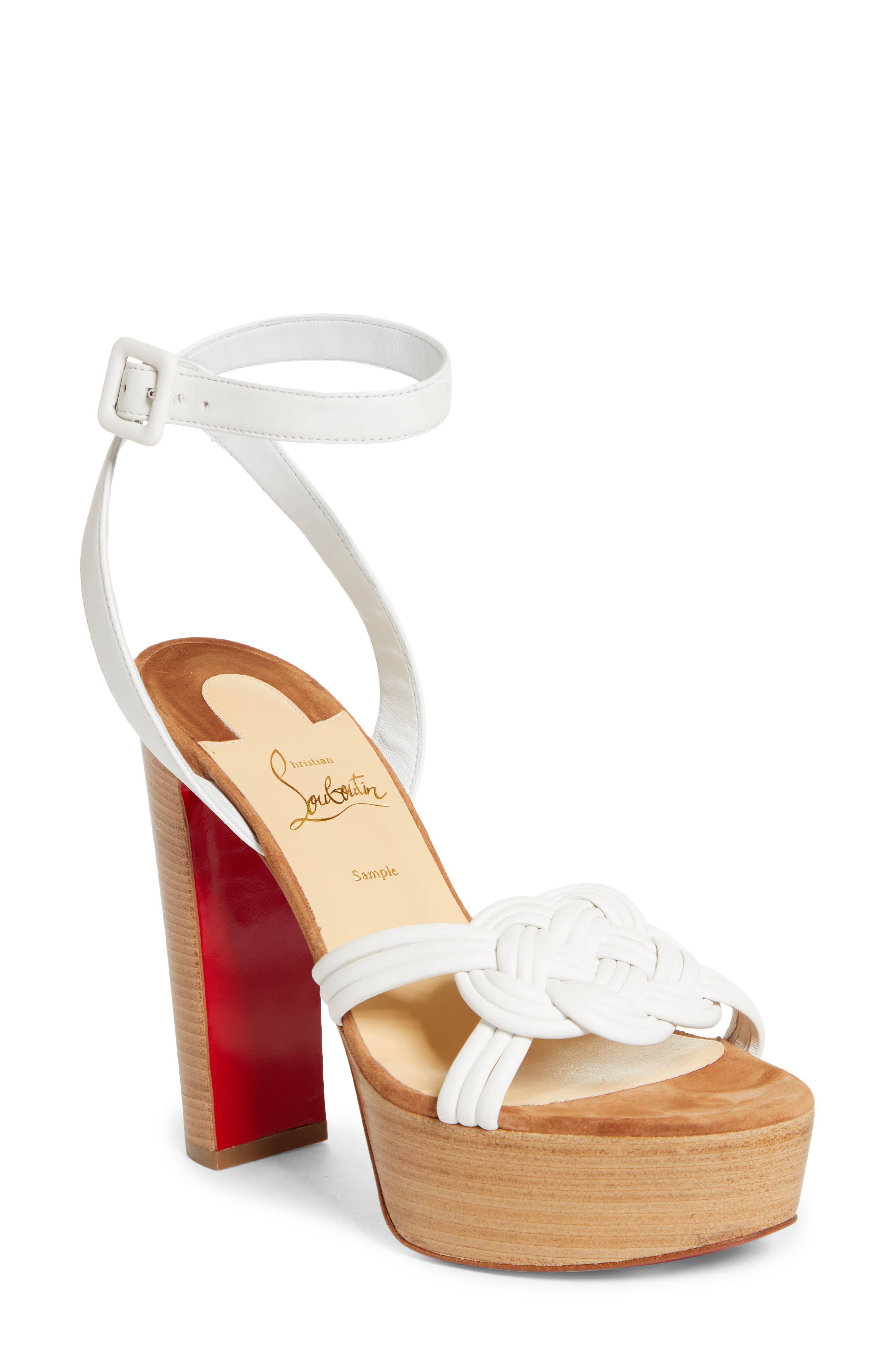 block heel red bottoms