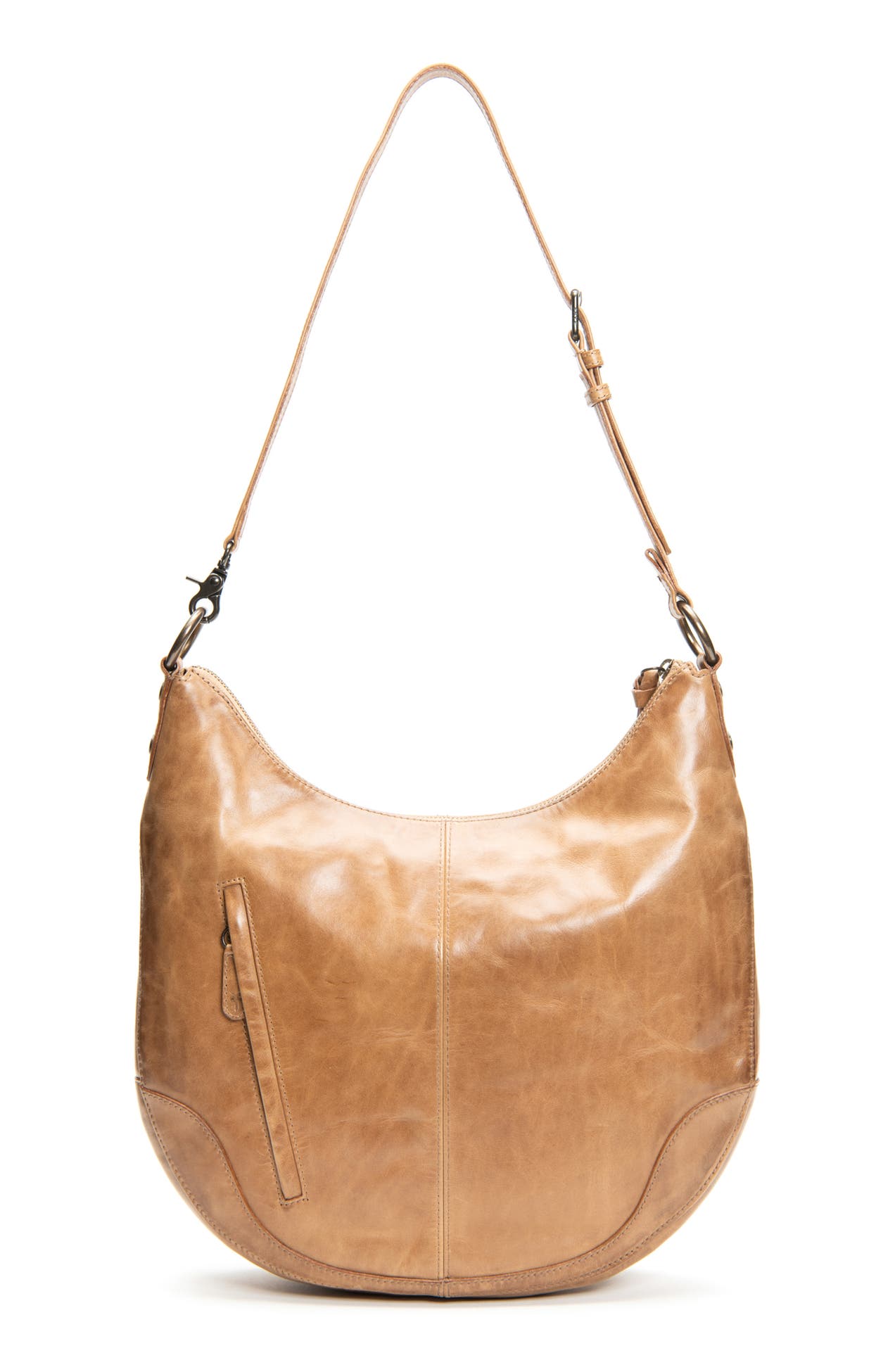 frye melissa small zip scooped hobo crossbody bag