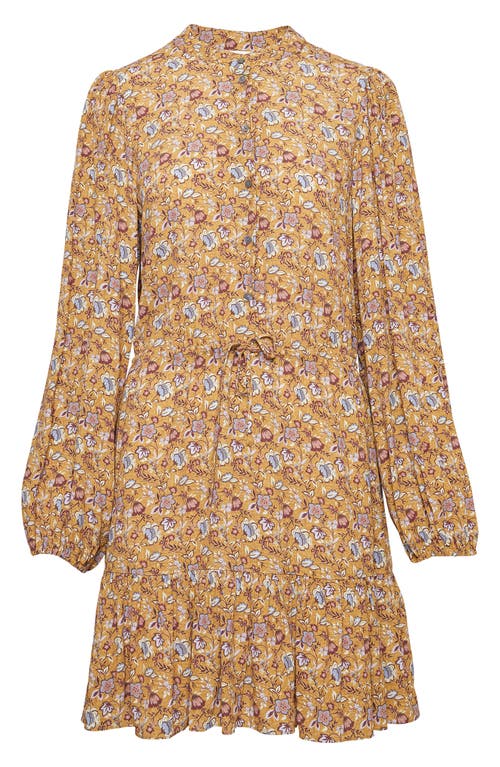Rebecca Minkoff Helen Long Sleeve Floral Minidress In Golden Yellow