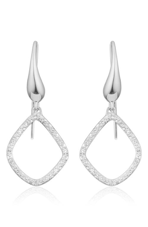 Monica Vinader Riva Kite Diamond Drop Earrings in Silver at Nordstrom