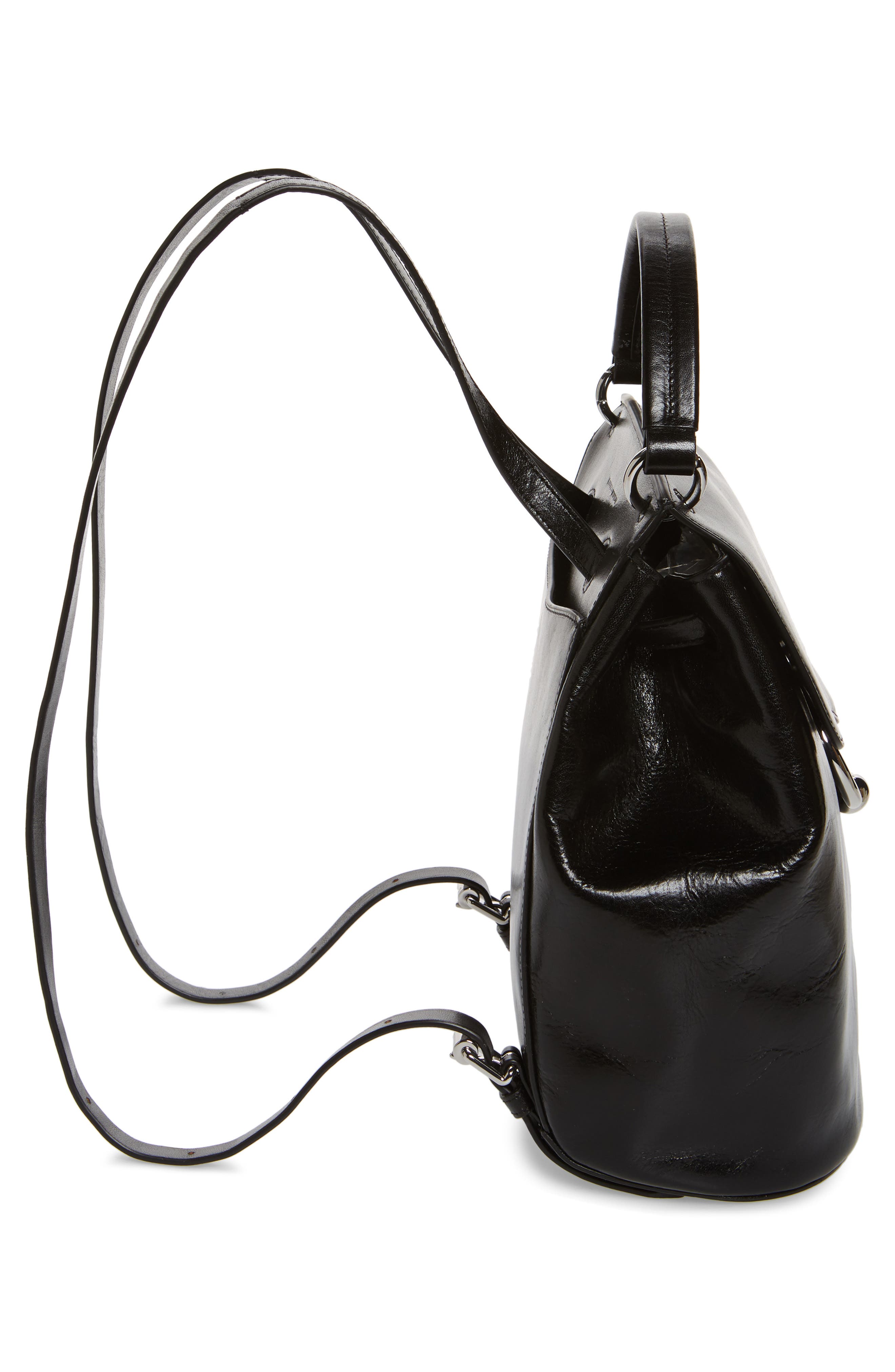 REBECCA MINKOFF,
                            Small Kate Leather Backpack,
                            Alternate thumbnail 6, color,
                            001
