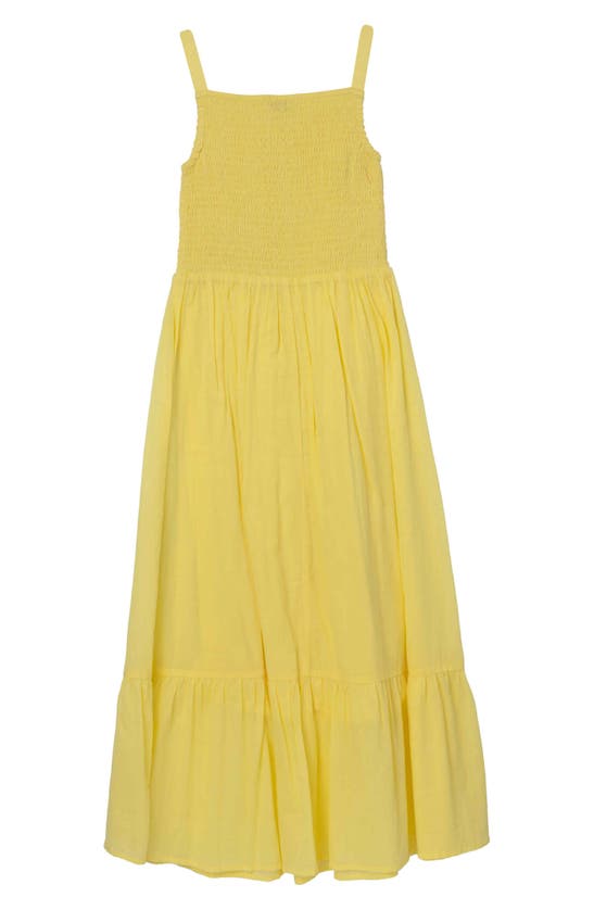 Shop Speechless Kids' Smocked Maxi Sundress In Light Yellow
