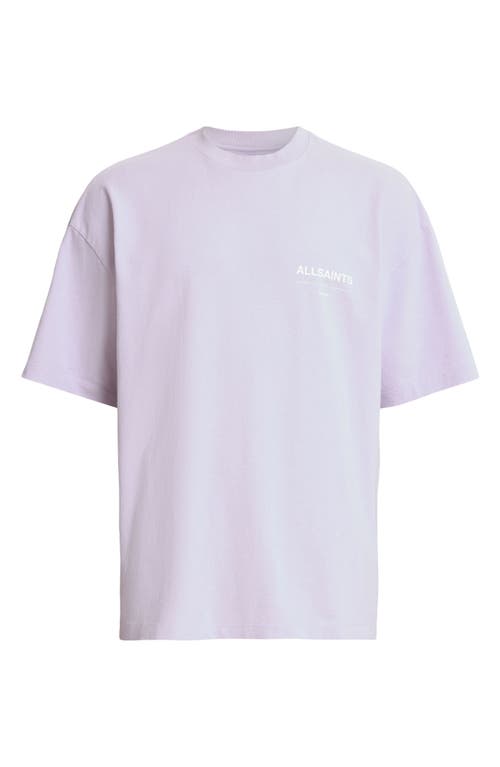 Shop Allsaints Access Oversize Graphic T-shirt In Sugared Lilac
