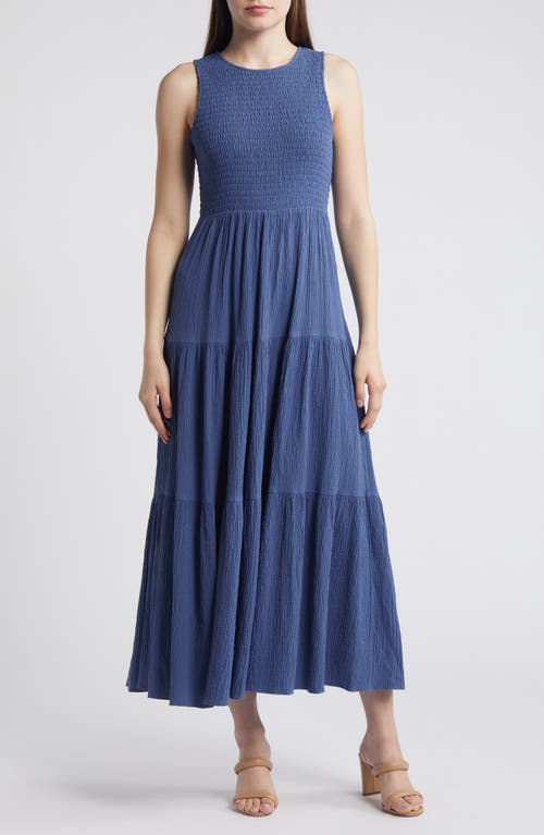 Anne Klein Sleeveless Tiered Maxi Dress Blue Jay at Nordstrom,