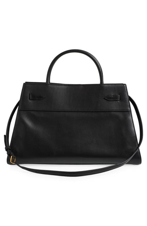 Veronica Beard Dash Large Leather Crossbody Bag In Black