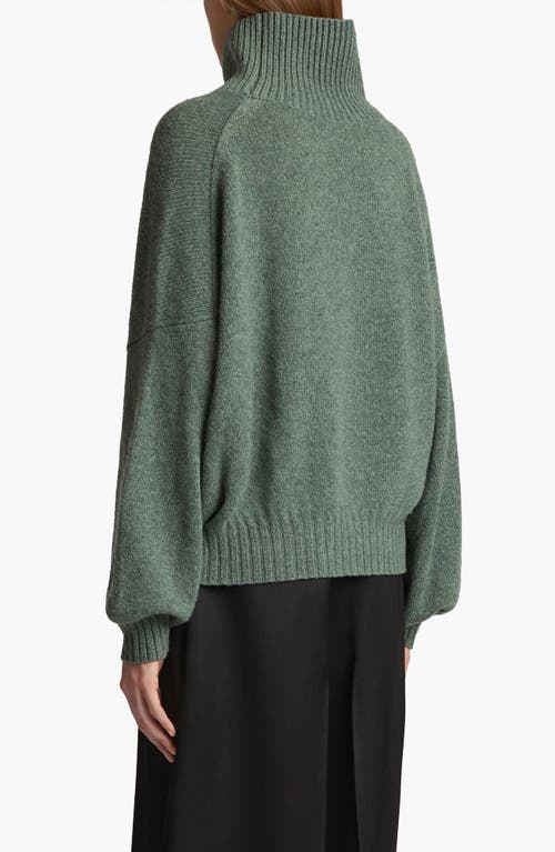 Shop Khaite Morris Cashmere Blend Turtleneck Sweater In Eucalyptus