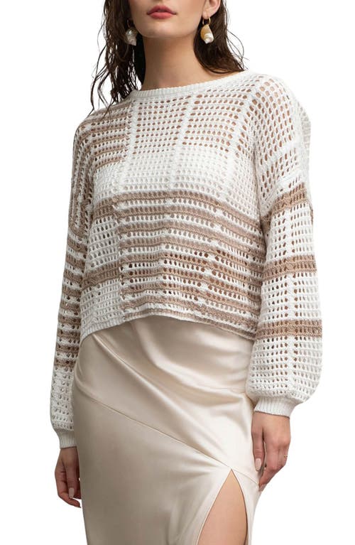 BLU PEPPER BLU PEPPER BACK TIE OPEN STITCH SWEATER 