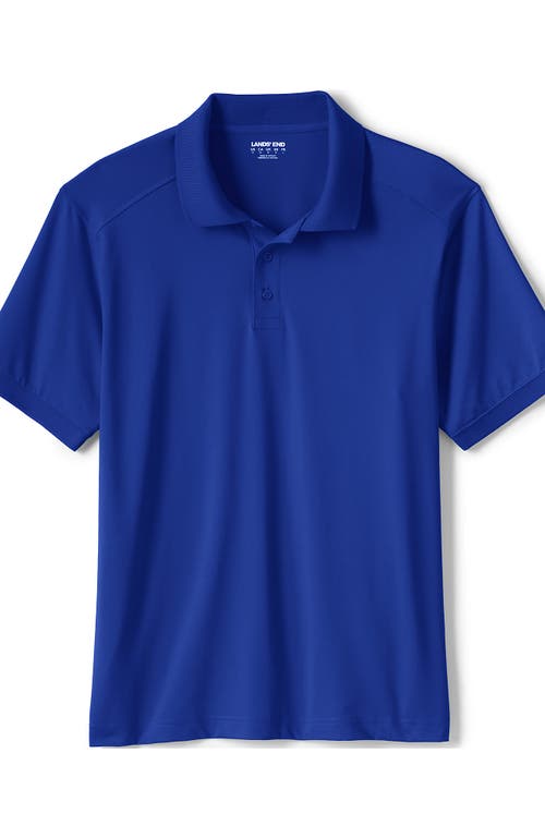 Shop Lands' End School Uniform Young  Short Sleeve Rapid Dry Polo Shirt In Cobalt