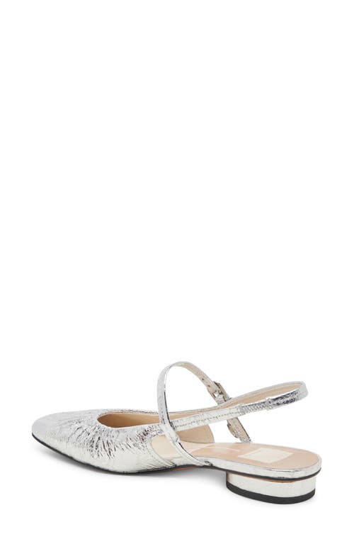 Shop Dolce Vita Rianne Slingback Mary Jane Flat In Silver Distressed Leather