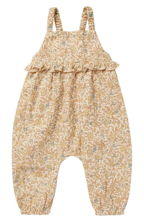 Rylee + Cru Kinsley Floral Ruffle Cotton Romper in Blossom