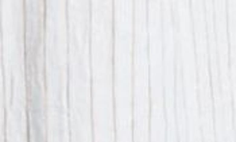 Shop Eileen Fisher Classic Collar Stripe Organic Linen Shirtdress In White/ Bronze