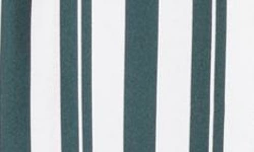 Shop Wales Bonner June Stripe Silk Camp Shirt In Ivory/green