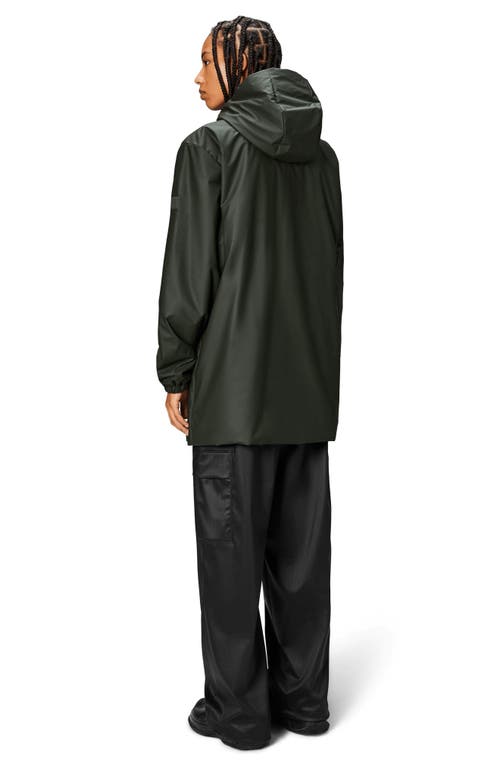 Shop Rains Lohja Long Insulated Rain Jacket In Green