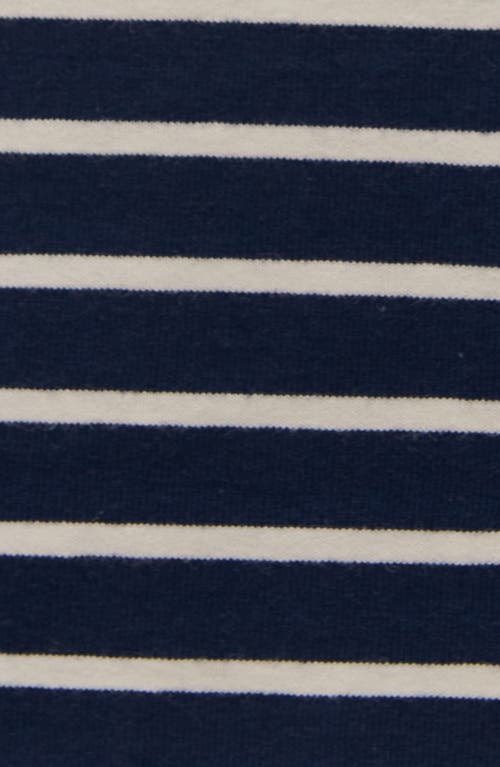 Shop Bench . Mab Stripe Three-quarter Sleeve Dress In Navy