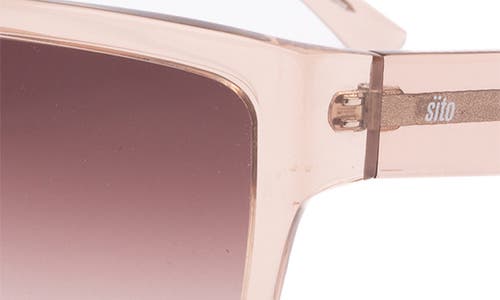 Shop Sito Shades Onyx 132mm Gradient Standard Square Sunglasses In Sirocco/rosewood Gradient