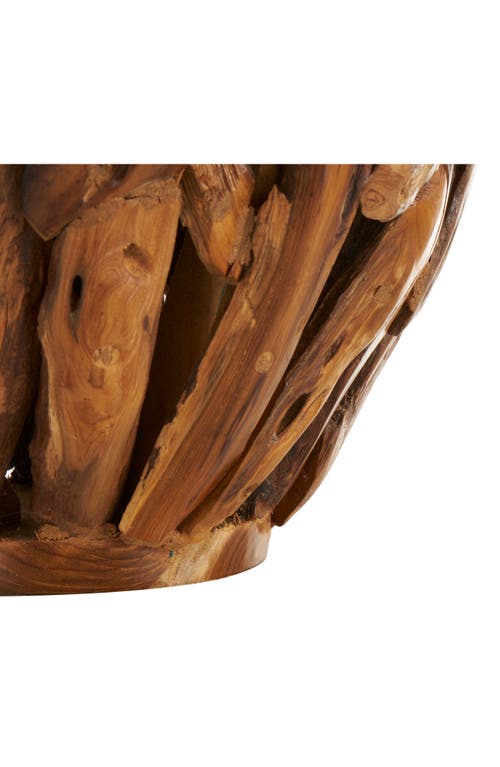 GINGER BIRCH STUDIO SONOMA SAGE HOME TEAK WOOD VASE