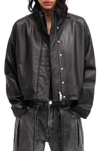AllSaints Balfern Leather Biker Jacket Nordstrom