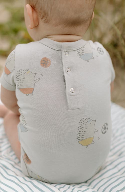 Shop Pehr Print Organic Cotton Bodysuit In Ball Hog