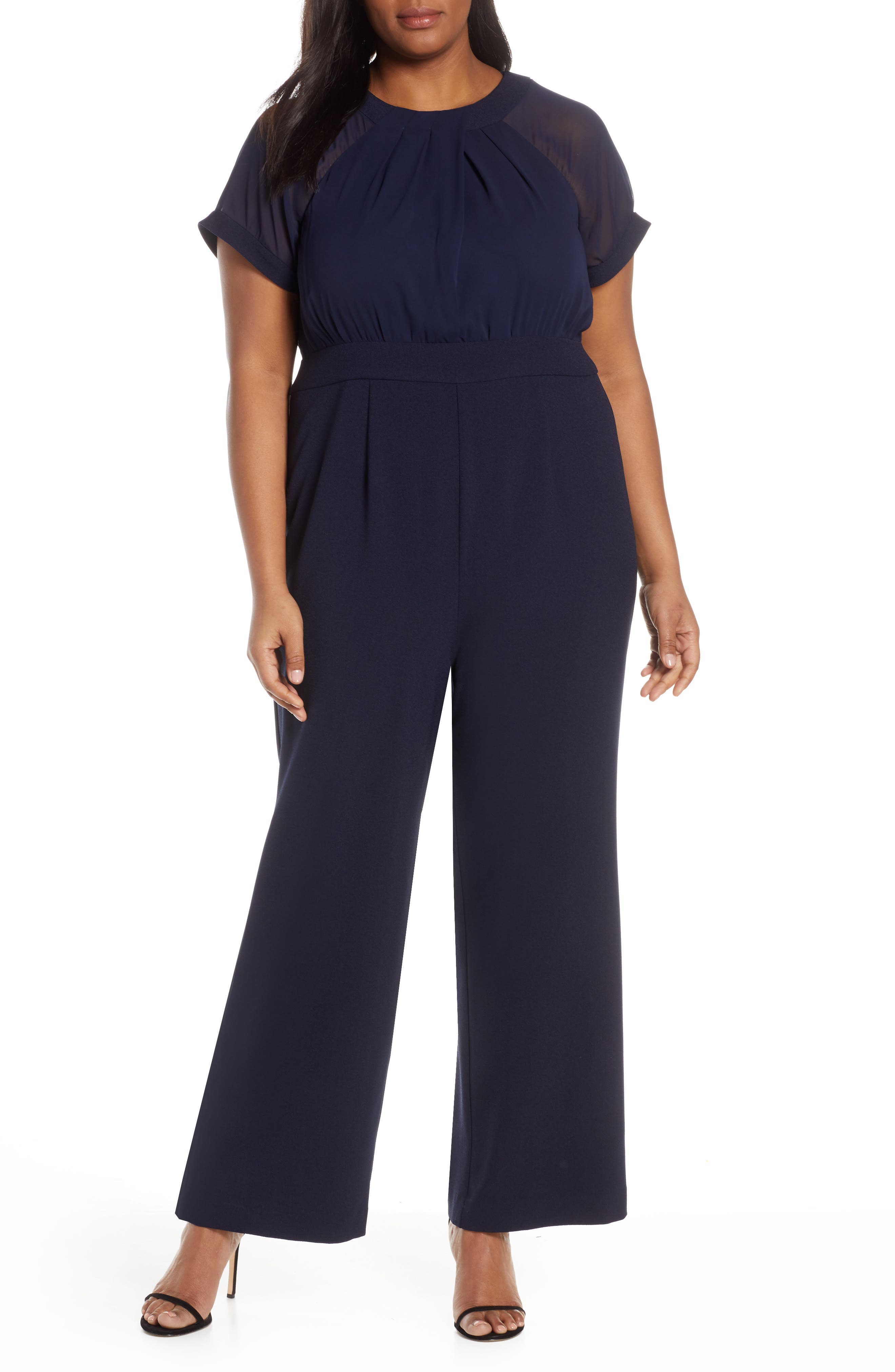 vince camuto chiffon jumpsuit