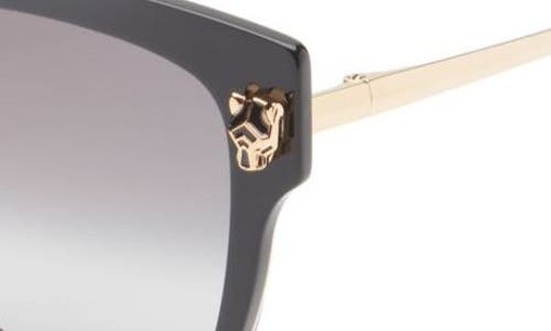 Shop Cartier 55mm Gradient Round Sunglasses In Black