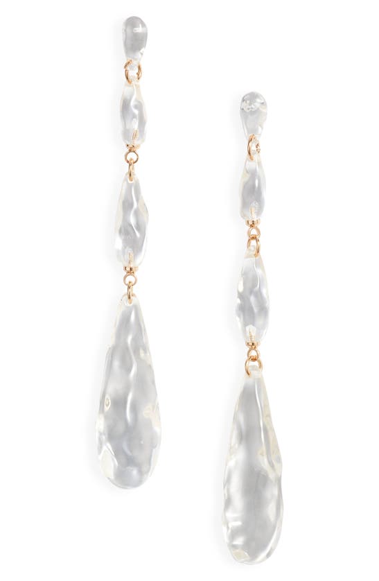Shop Open Edit Lucite® Teardrop Earrings In White