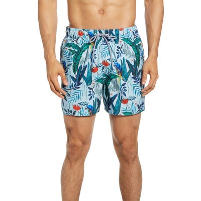 Ted Baker London Borrla Slim Fit Swim Trunks, Blue