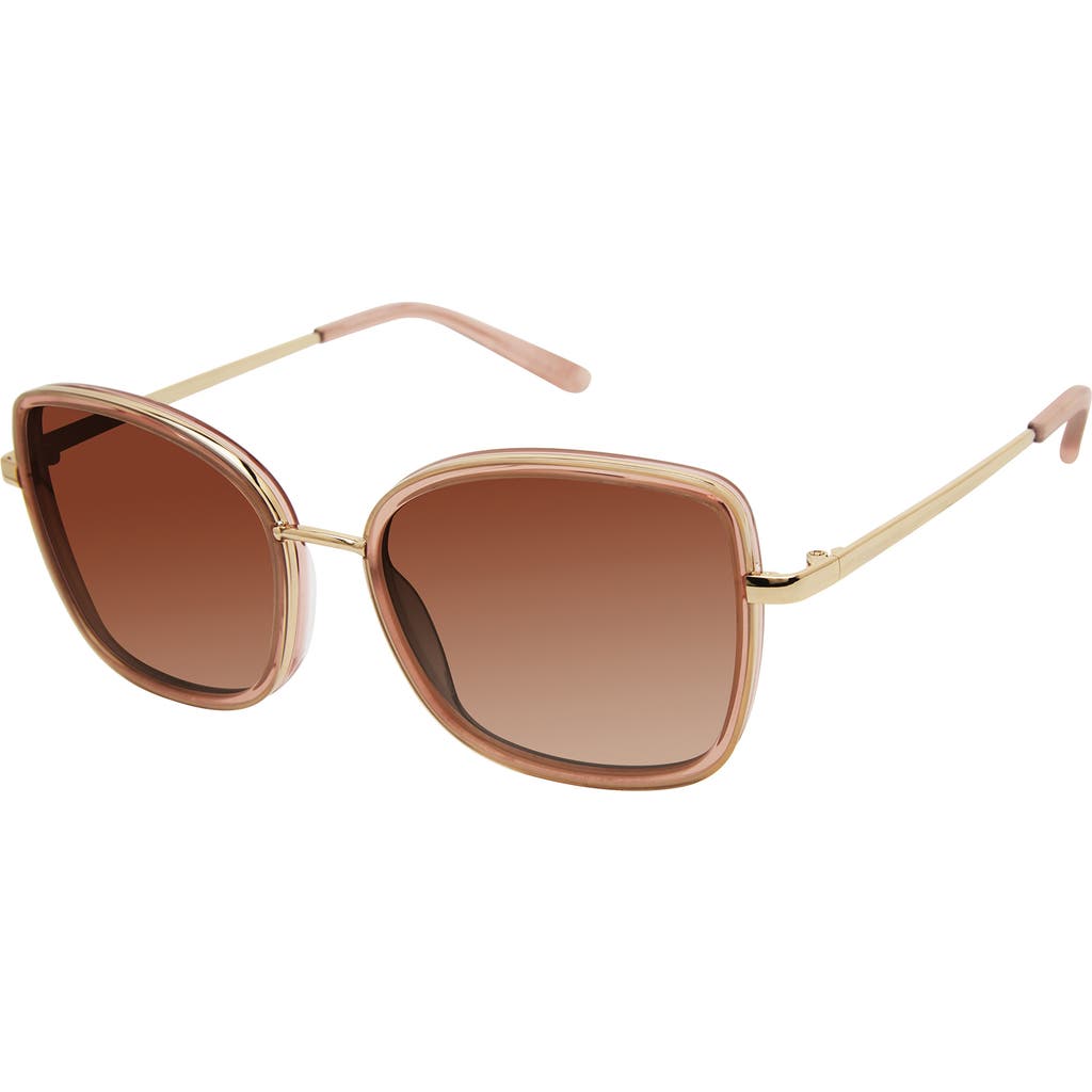 Isaac Mizrahi New York 55mm Square Sunglasses In Brown
