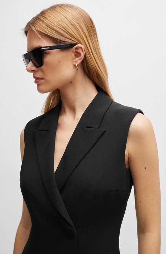 Shop Hugo Boss Dekava Blazer Dress In Black