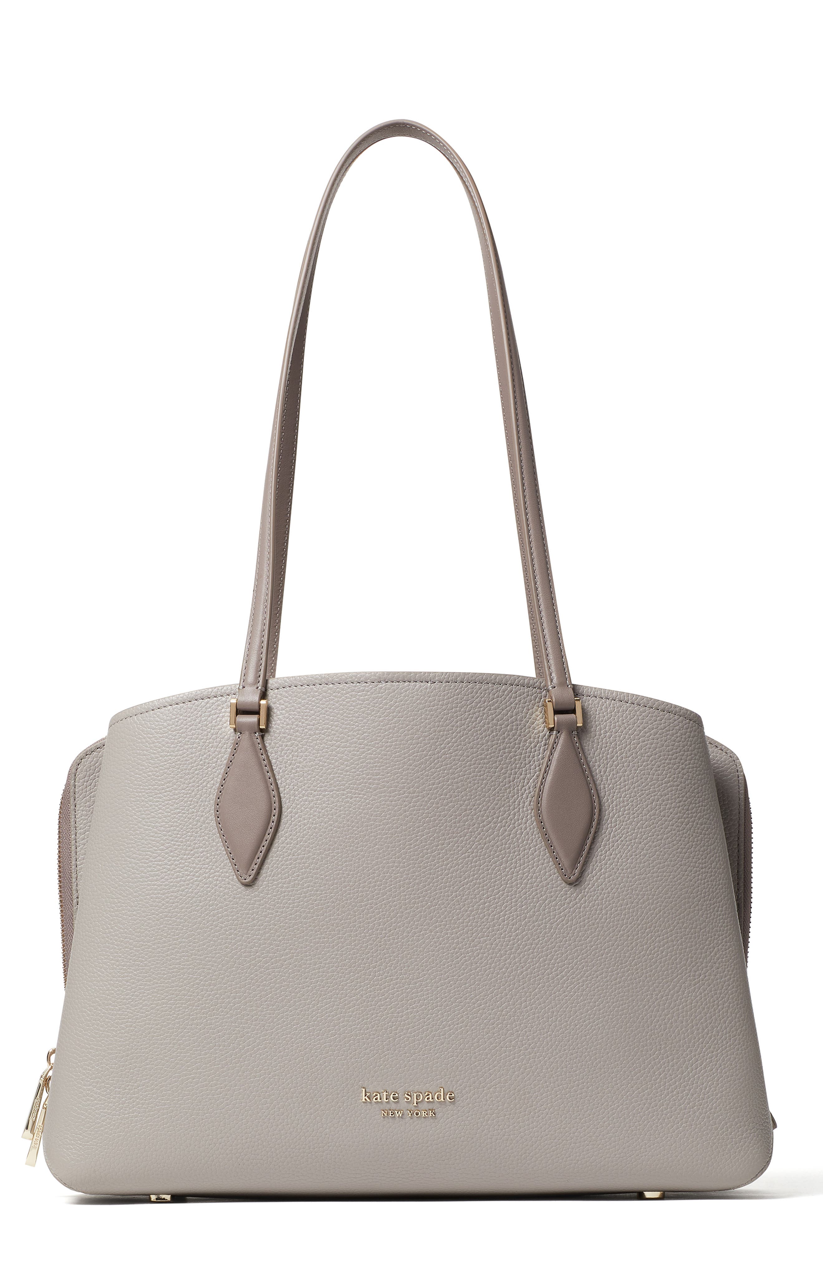 large leather work tote