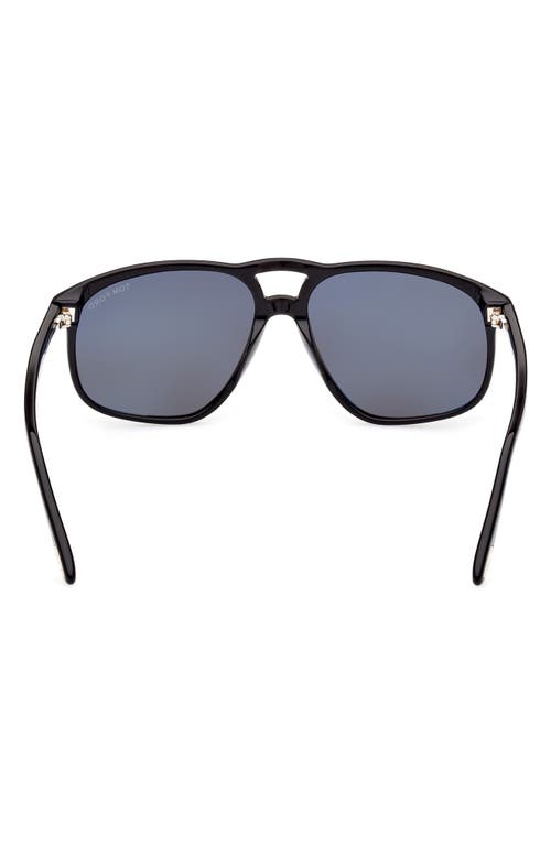 Tom Ford Full Frame Sunglasses In Shiny Black/smoke