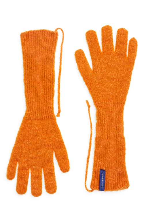 Peter Wool & Alpaca Blend Gloves in Orange
