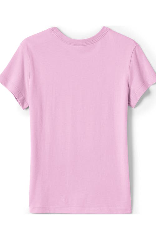 Lands' End School Uniform Girls Short Sleeve Essential T-shirt In Ice Pink