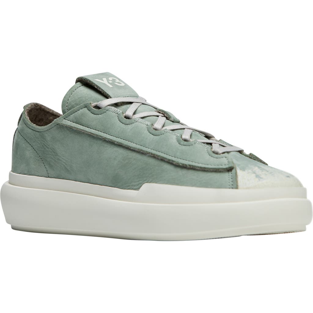 Y-3 Nizza Low-top Sneaker In Silver Green/green/white