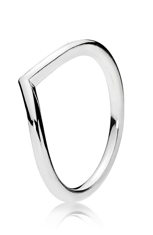 PANDORA Wishbone Ring in Silver at Nordstrom, Size 5