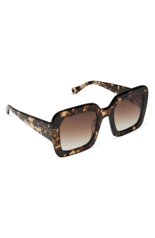 Diff Charise 50.5mm Square Sunglasses In Brown Gradient