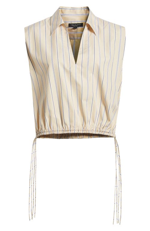 Shop Rag & Bone Fiona Tie Hem Sleeveless Top In Khaki Multi