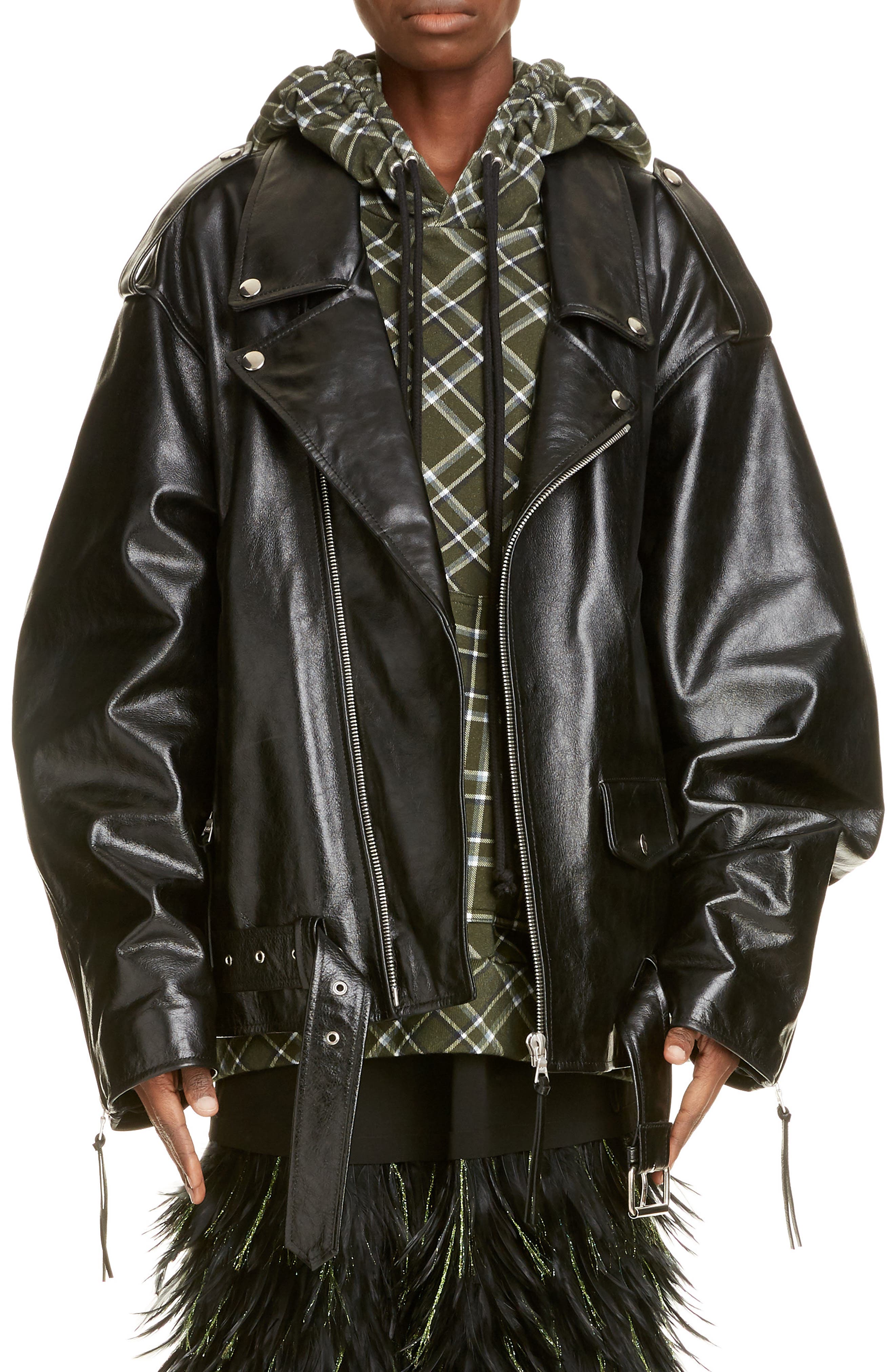 dries van noten leather jacket