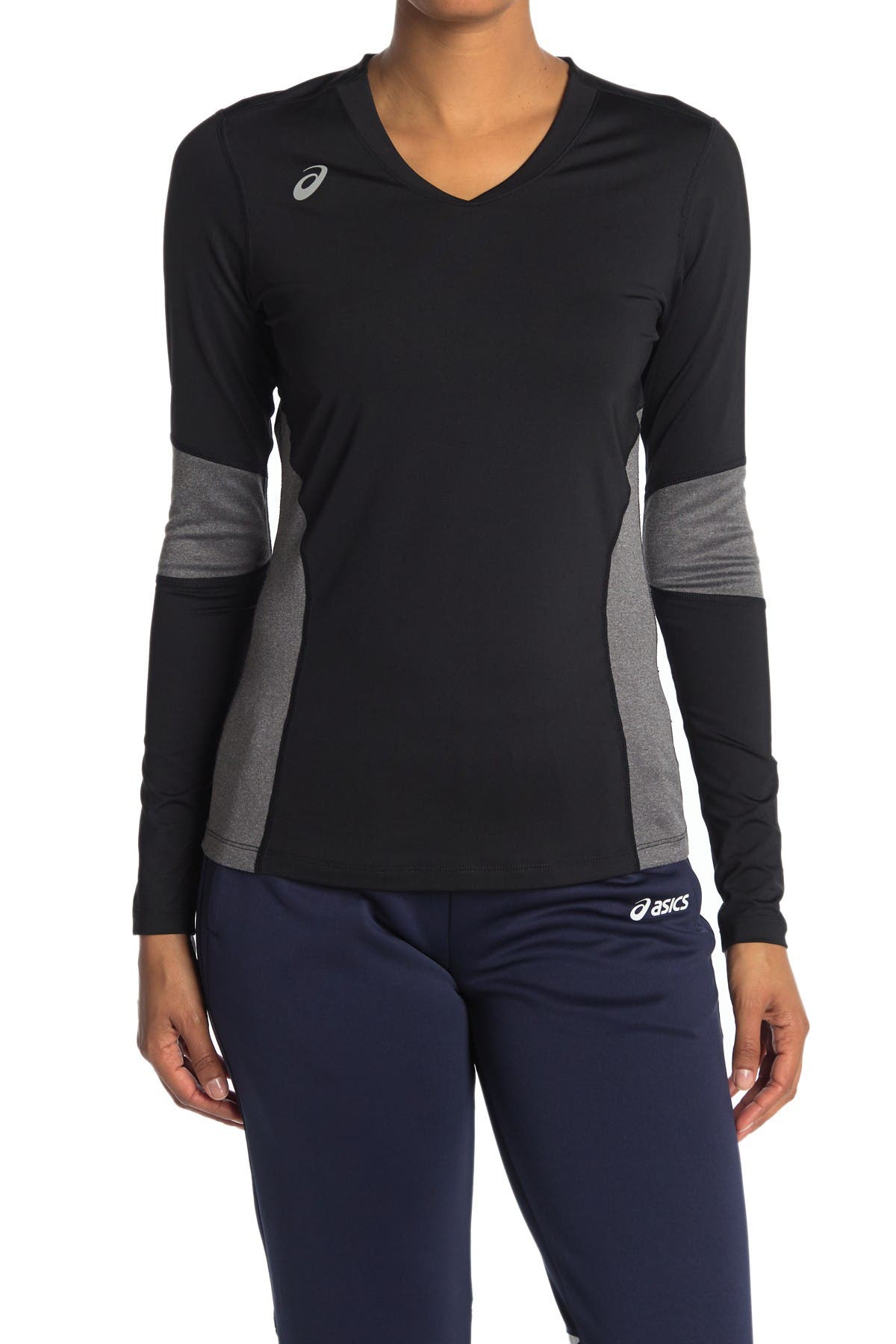 Asics Decoy Long Sleeve Jersey In Charcoal