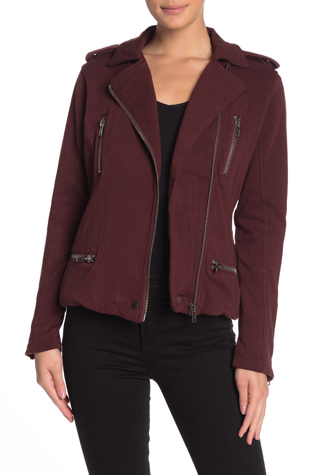 fleece moto jacket