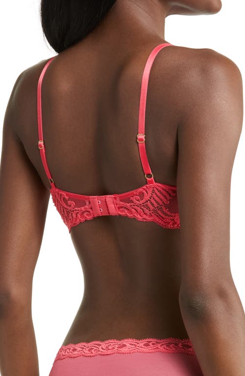 Natori Feathers Contour Plunge Bra In Hibiscus