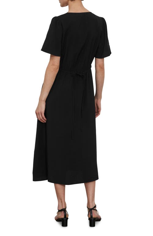 Shop & Other Stories V-neck Midi Dress In Black