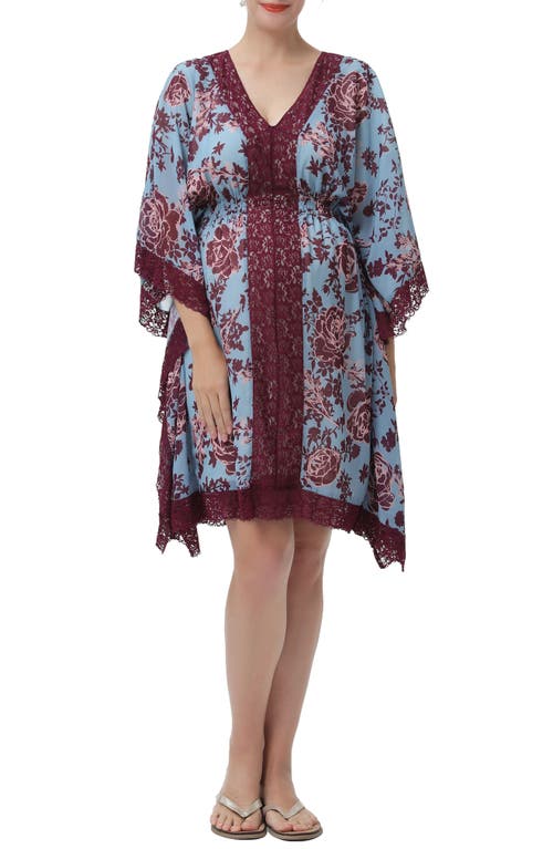 Kimi and Kai Ariana Boho Maternity Dress Blue at Nordstrom,