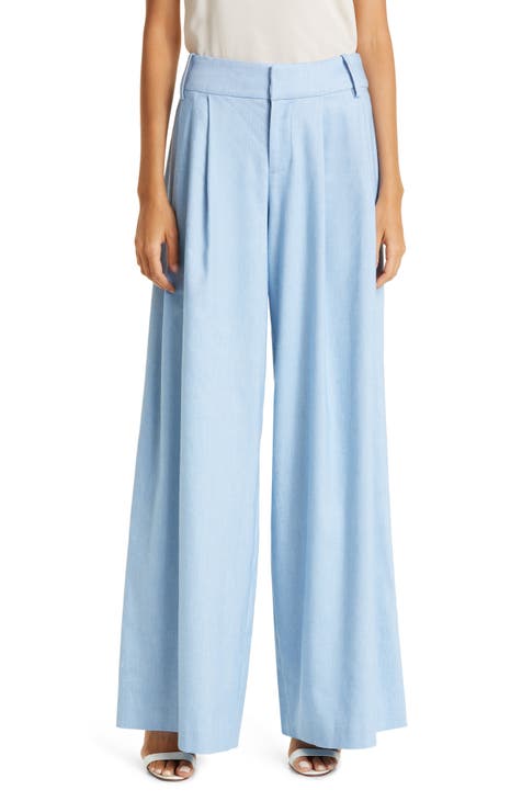 women s chambray wide leg pant | Nordstrom