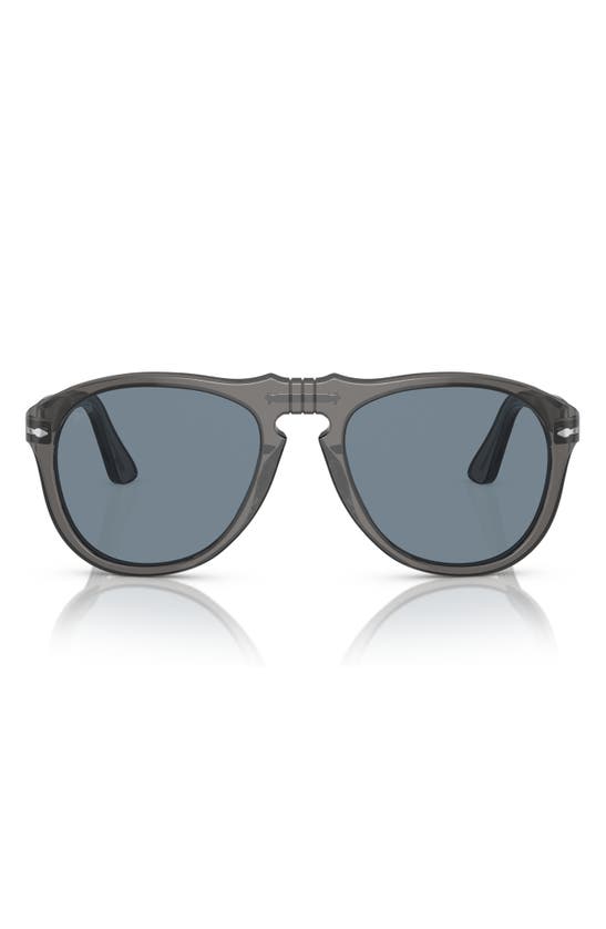 Shop Persol 54mm Pilot Sunglasses In Transparent Grey