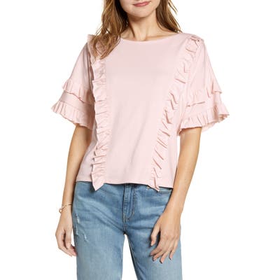 Rachel Parcell Ruffle Tee, Pink (Nordstrom Exclusive)