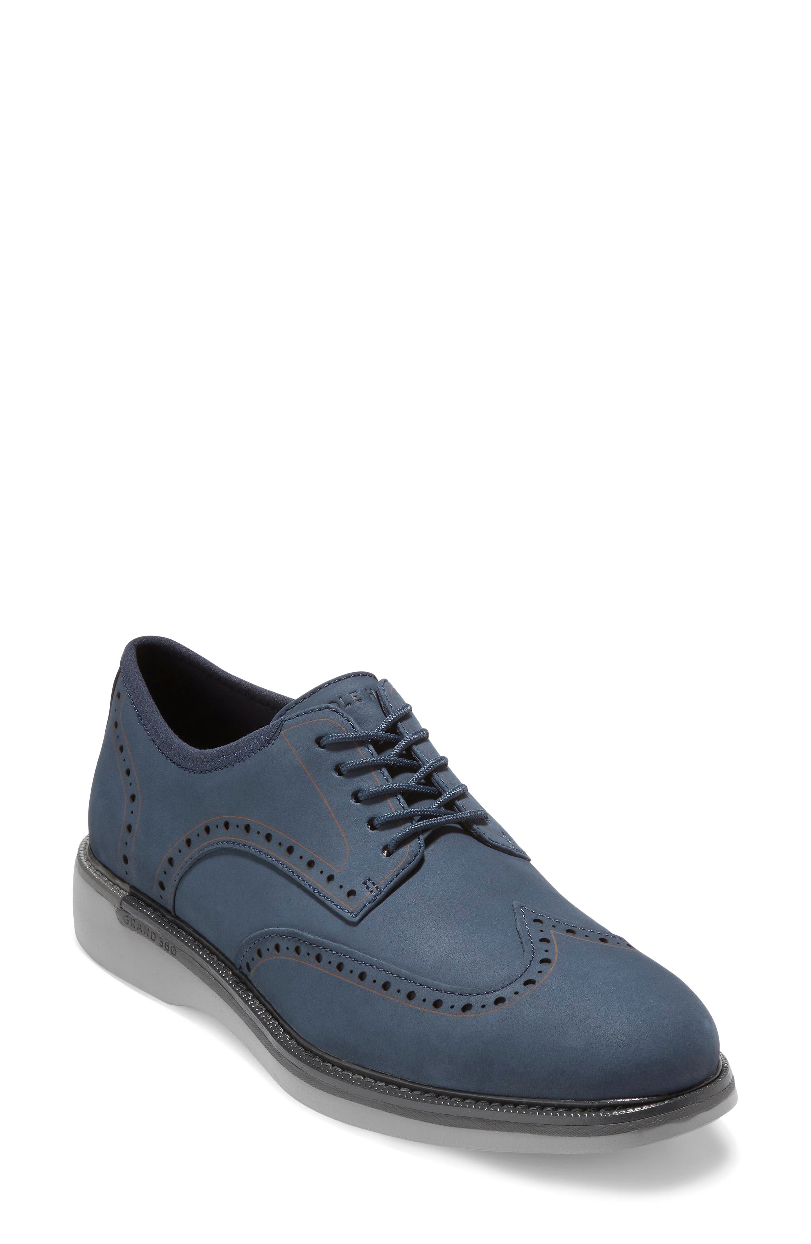 Cole Haan Men's Grand Ambition Wingtip Oxford - Navy | Size 7.5