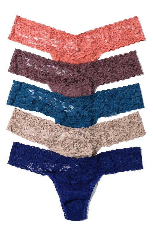 HANKY PANKY Signature set of three two-tone stretch-lace low-rise