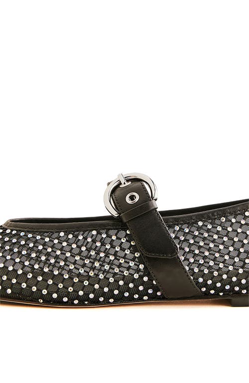 Shop Reformation Bethany Mary Jane Ballet Flat In Rhinestone Sparkle Mesh