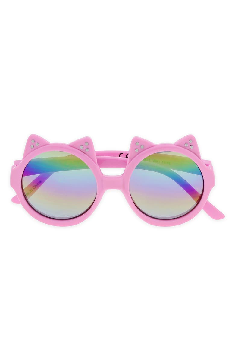 Capelli New York Rainbow Lens Cat Ear Round Sunglasses Girls